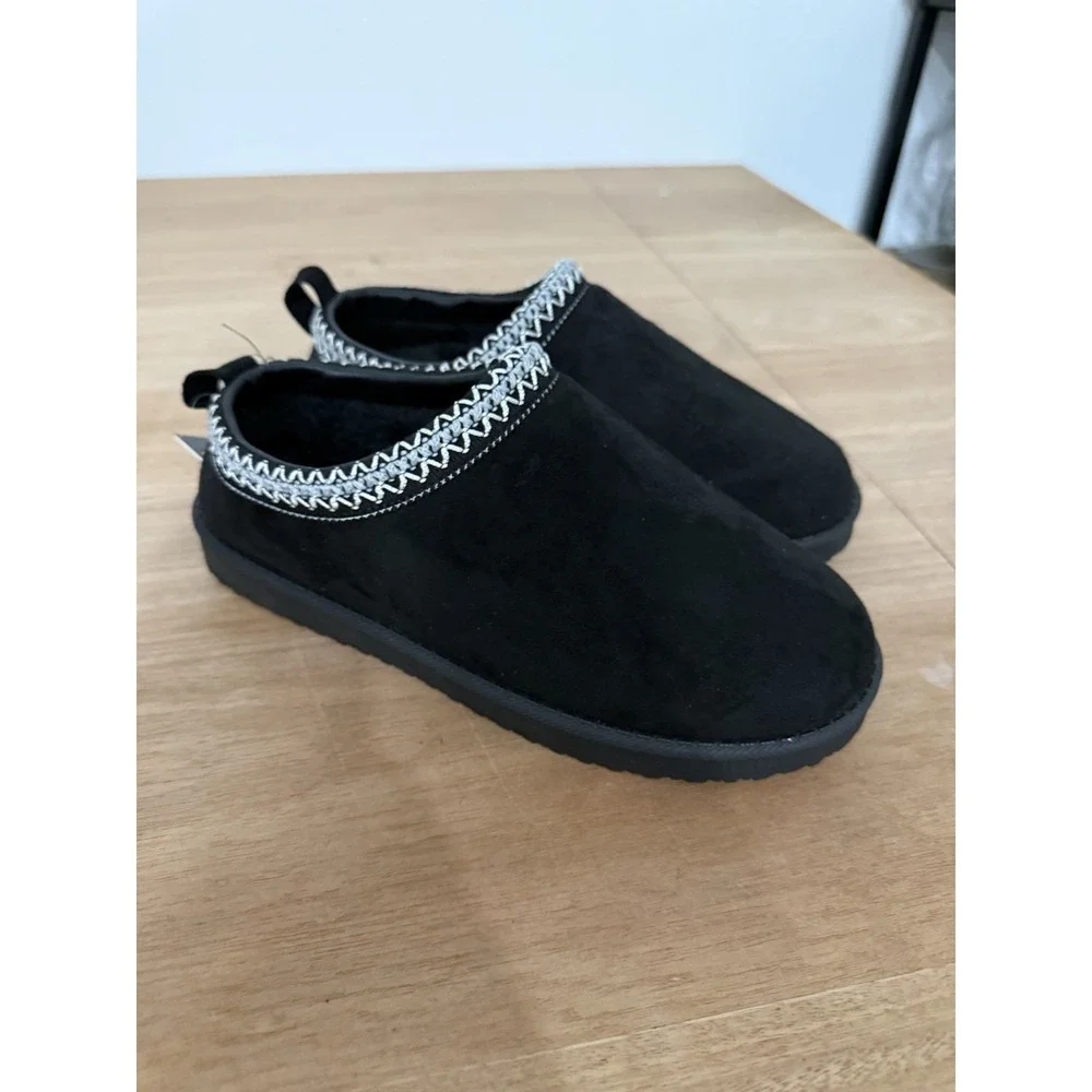 American Exchange Chaz Mens Black Slip On Casual Shoes Size 7‎ New Slipper Clog